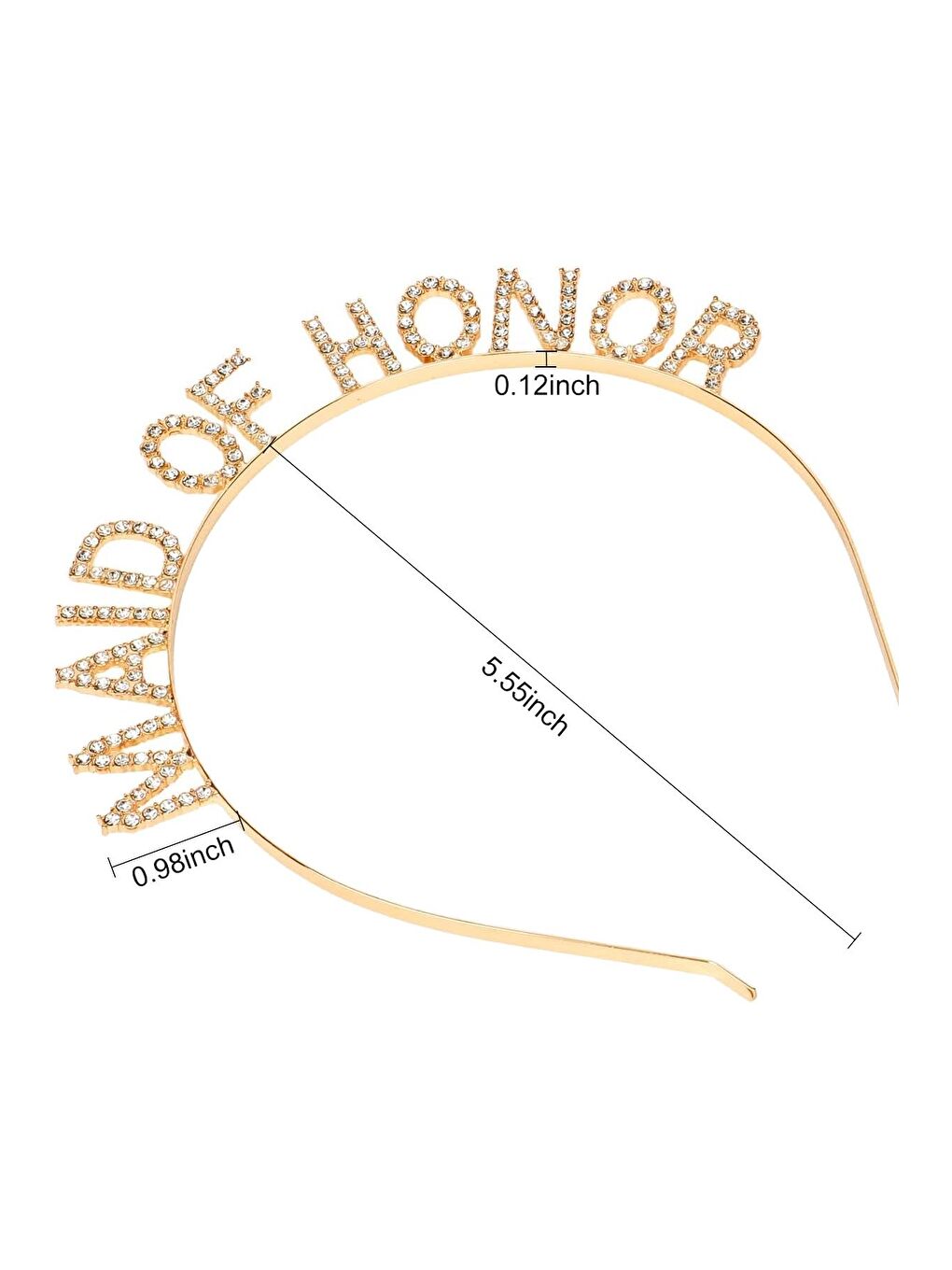 Gri Maid Of Honour Baş Nedime Kristal Taşlı Parti Tacı-5