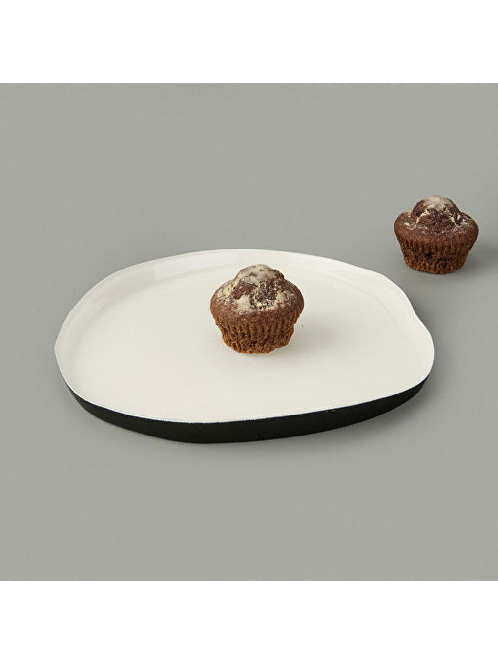 Kitchen Jota 4'lü Pasta Tabağı - Siyah / Beyaz - 21 cm-1