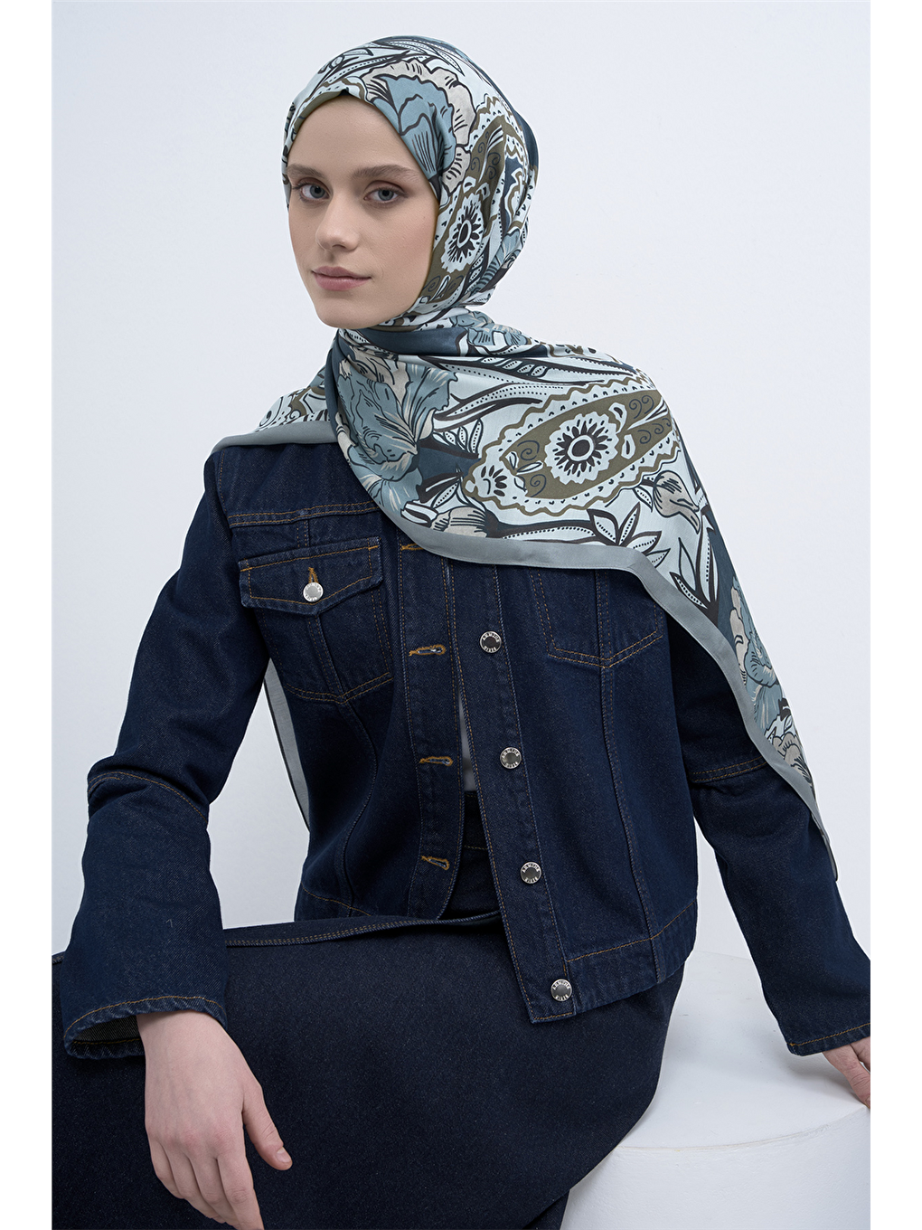 Turkuaz Pure Şal 3217 26-2