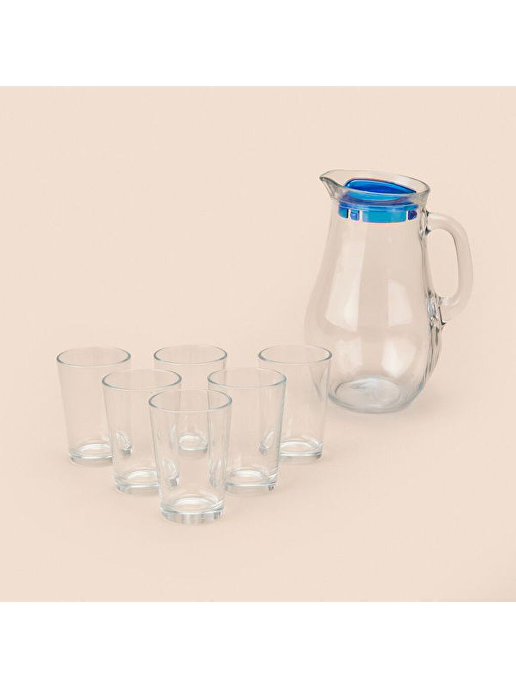 Bistro Su Seti - Şeffaf / Mavi - 1850 ml