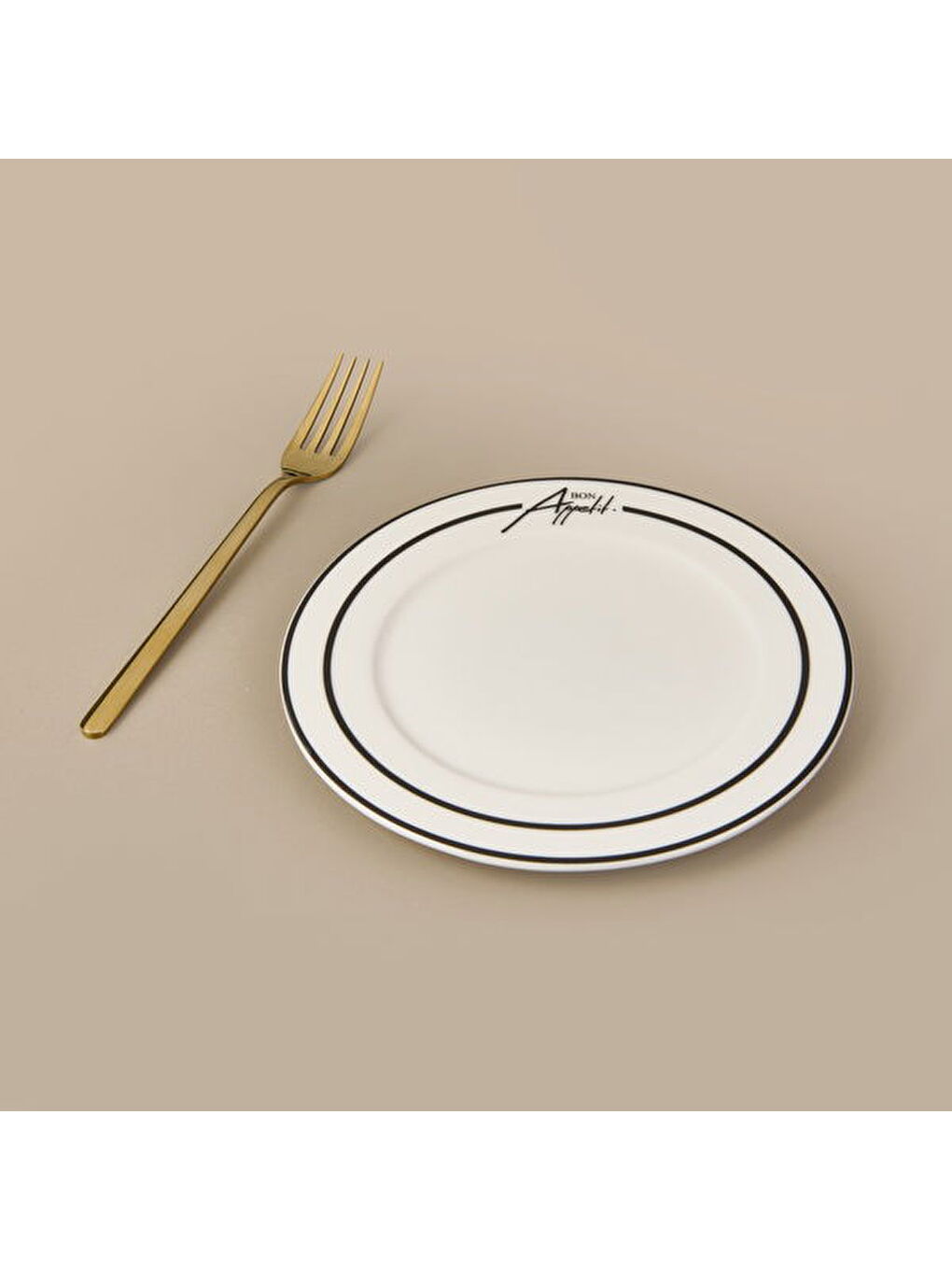 Kitchen Elegant Curves Porselen Pasta Tabağı - Siyah / Beyaz - 20 cm-2