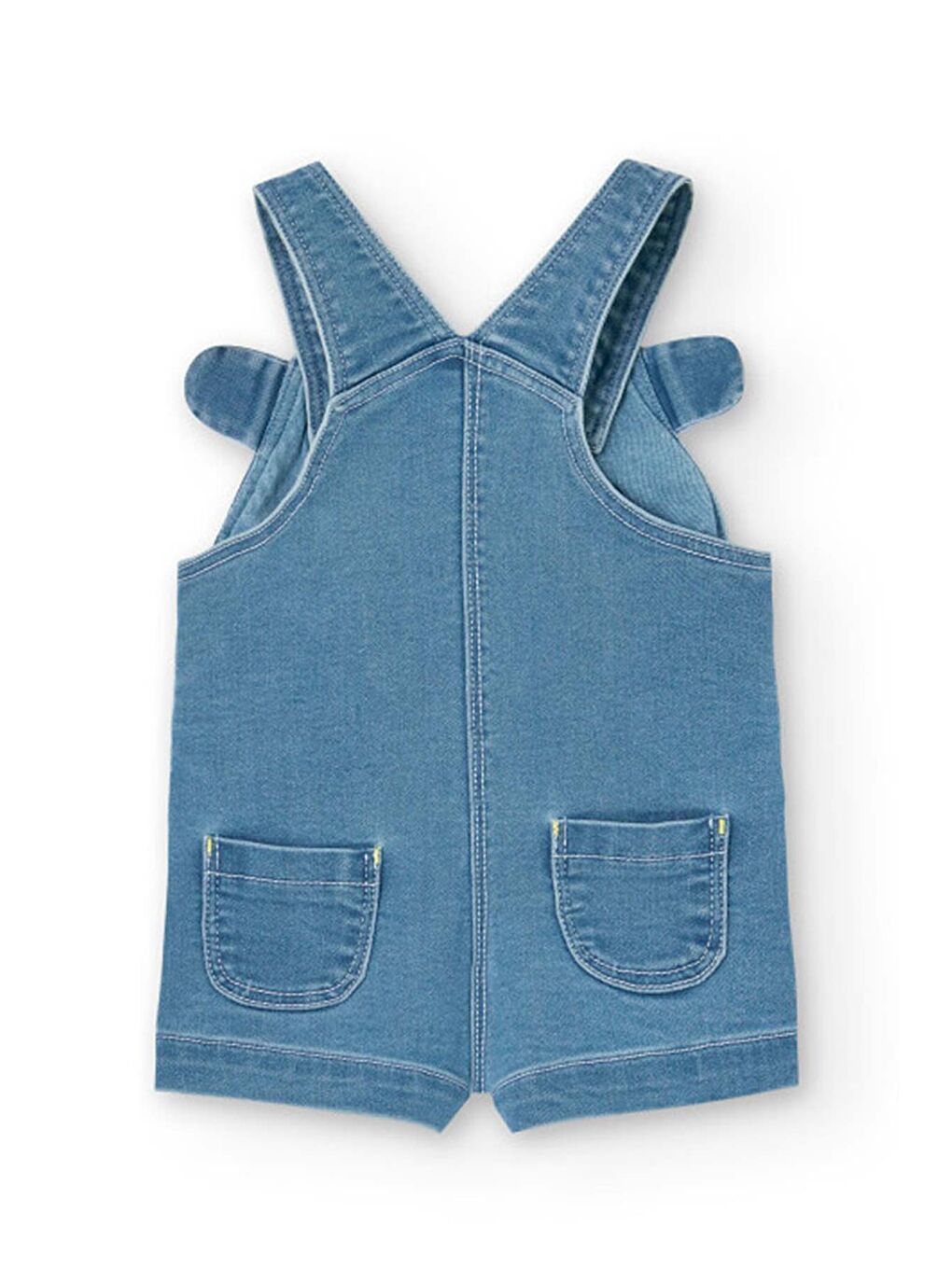 Karışık Kuala Nakışlı Erkek Bebek 2'li Salopet Şort Set-5