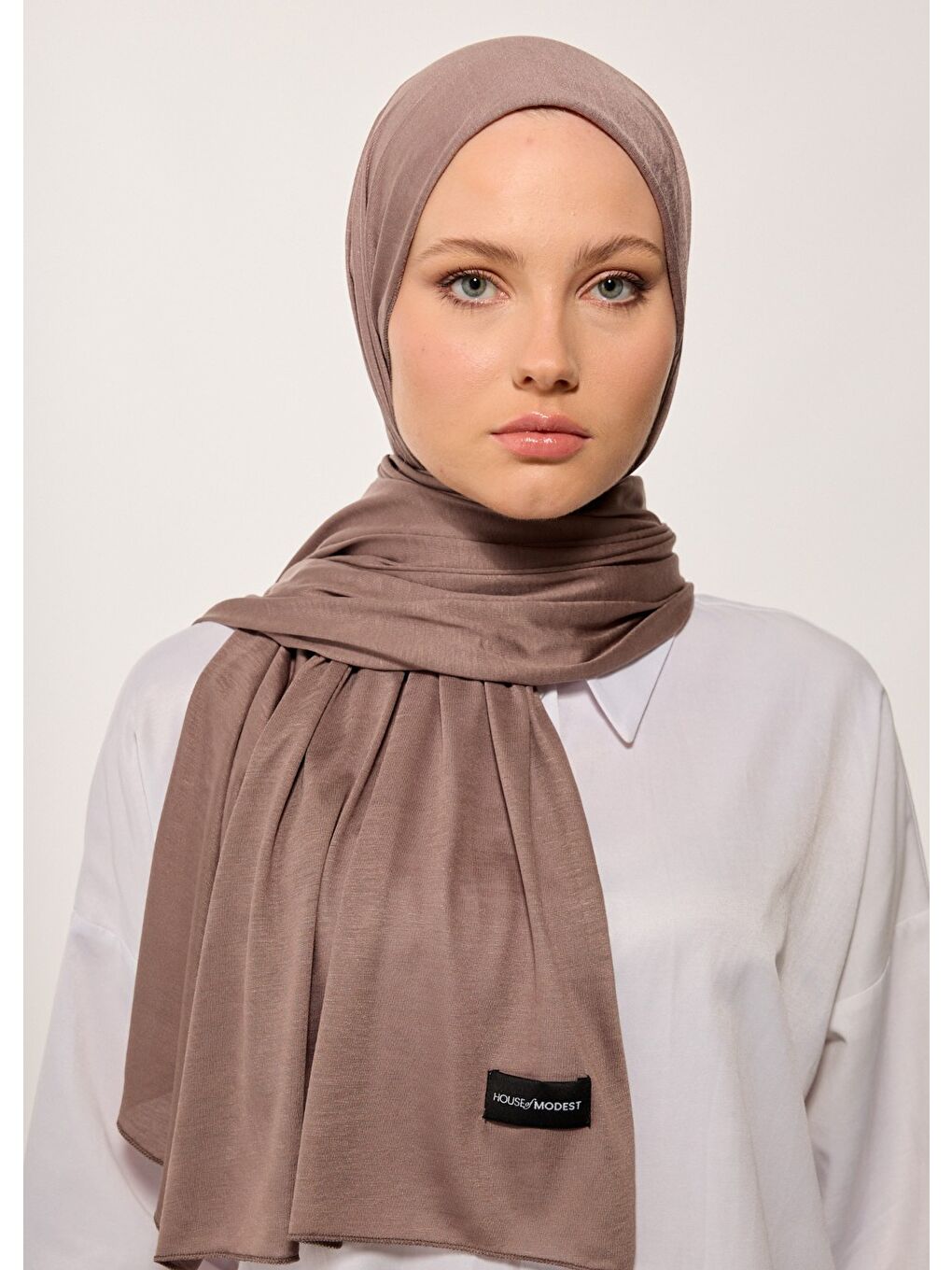 Bej Tesettür Şal - Vizon-1