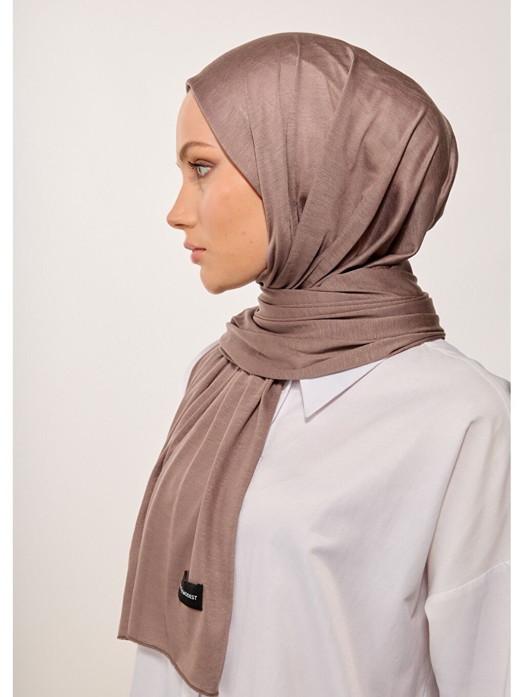 Bej Tesettür Şal - Vizon-2