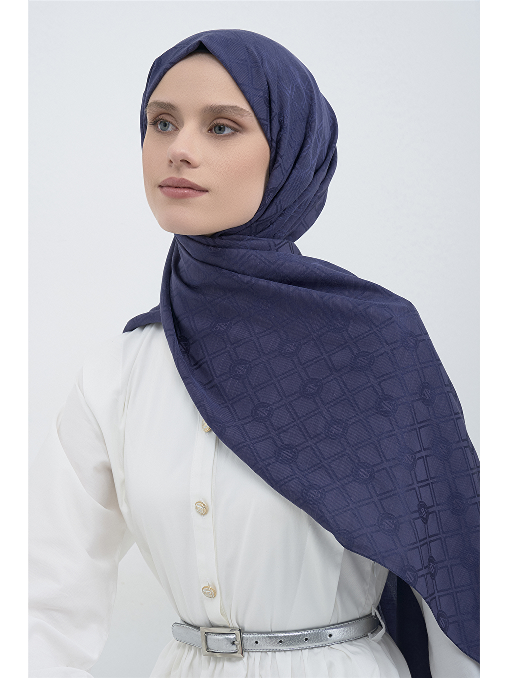 Lacivert Elegance P3000 Şal 02-2