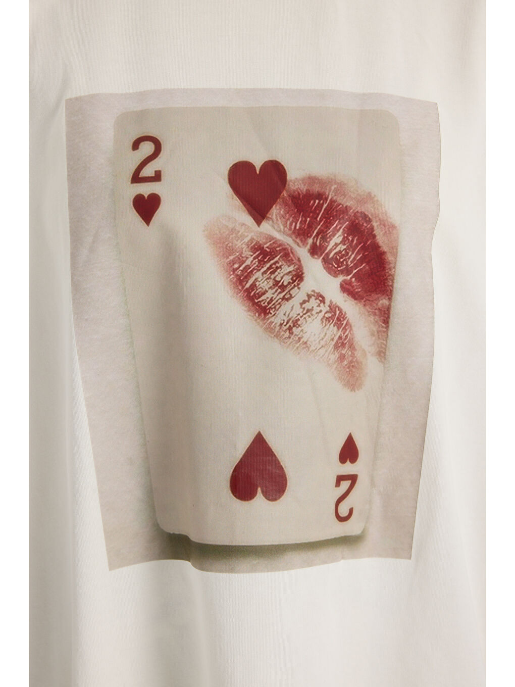 Two Of Hearts Oversize Beyaz T-Shirt-6
