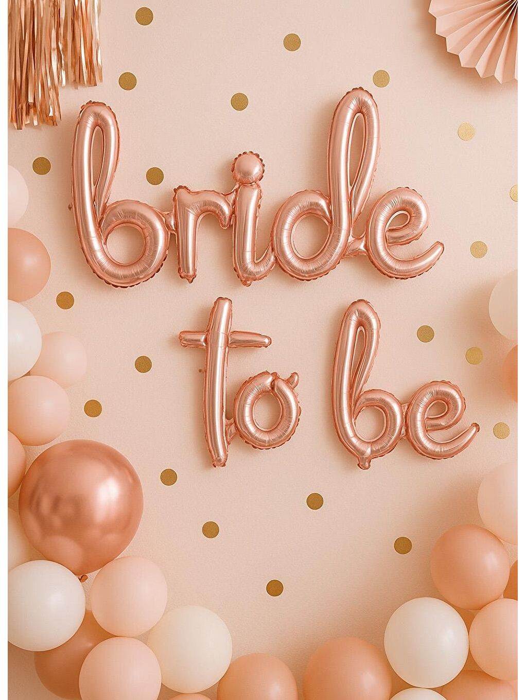 Pembe Bride To Be Folyo Balon El Yazılı Bekarlığa Veda Partisi Balonu Rose Gold