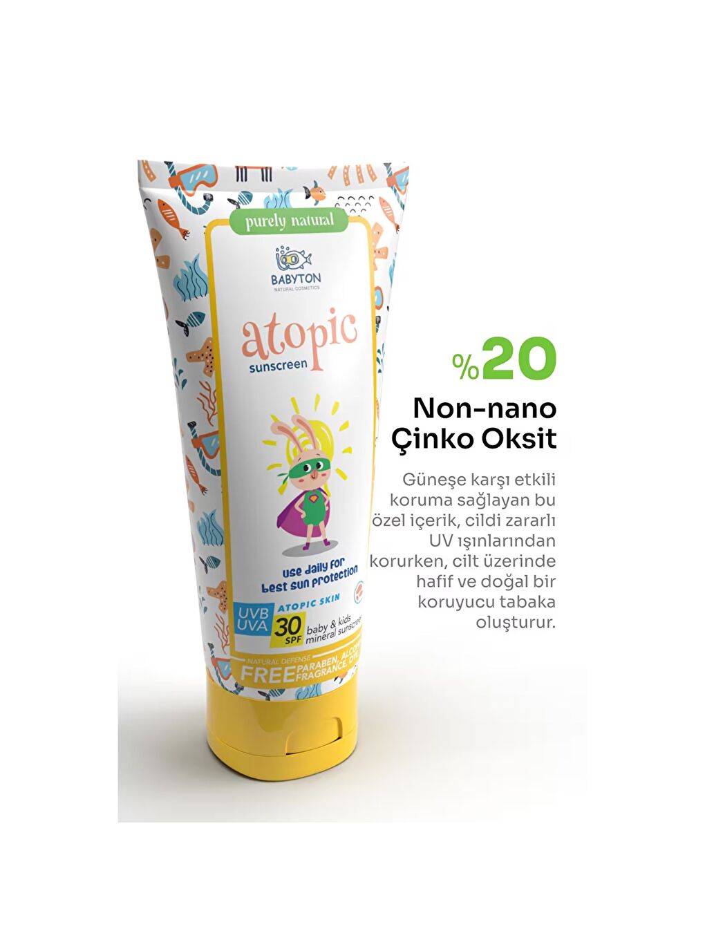 Atopik Ciltler İçin Güneş Koruyucu Krem 100ml-2