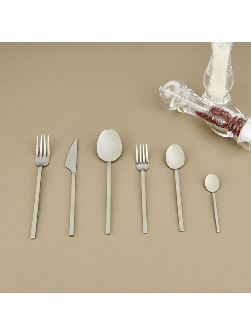 Gri Diamond 72 Parça Çatal Kaşık Bıçak Seti - Inox-1