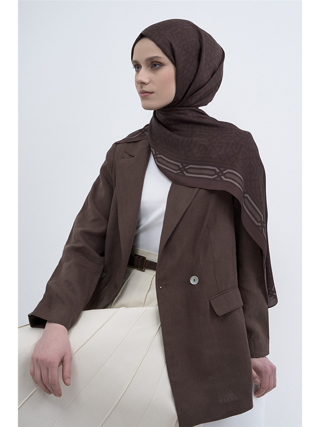 Kahverengi Pure Şal 3112 18
