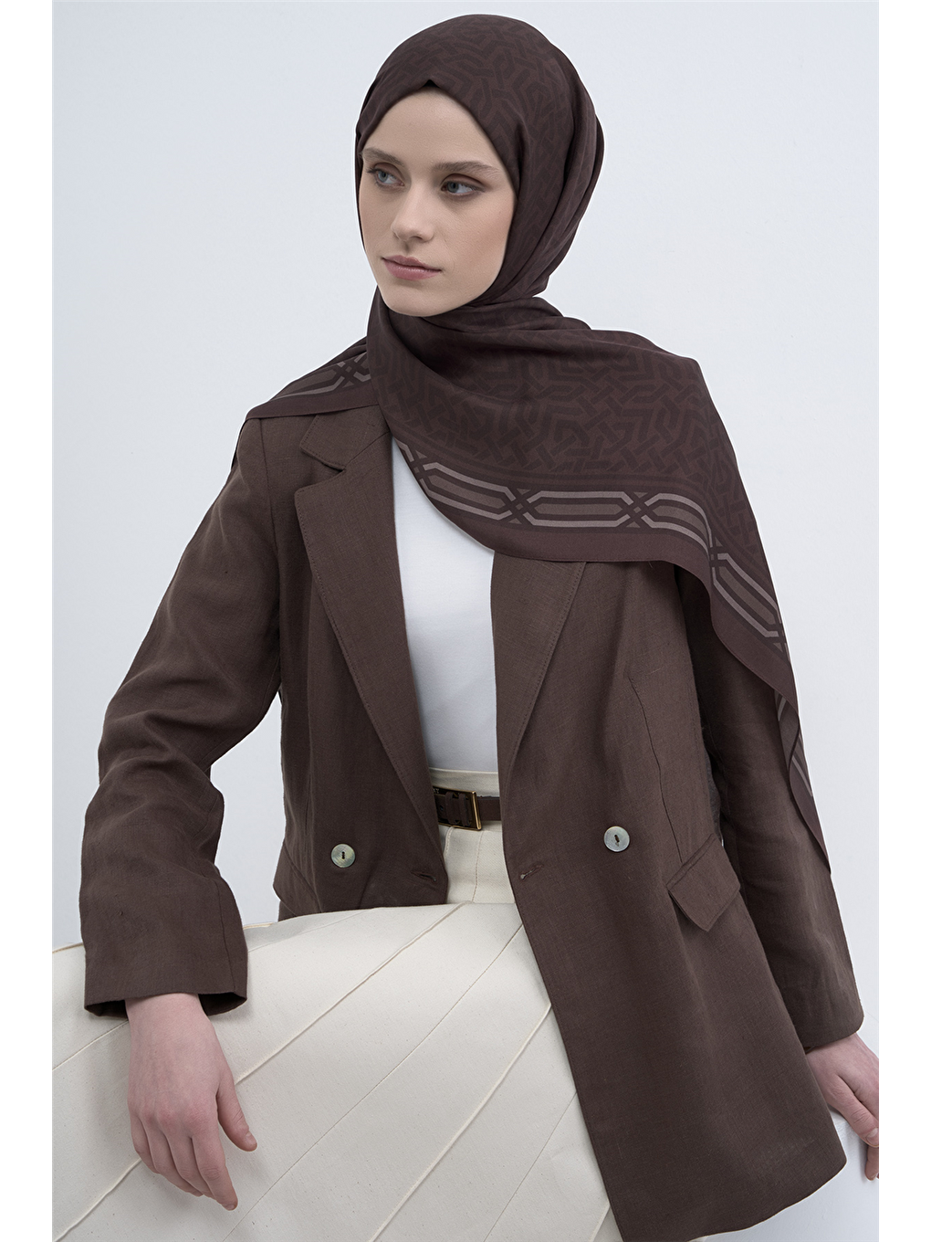 Kahverengi Pure Şal 3112 18-1