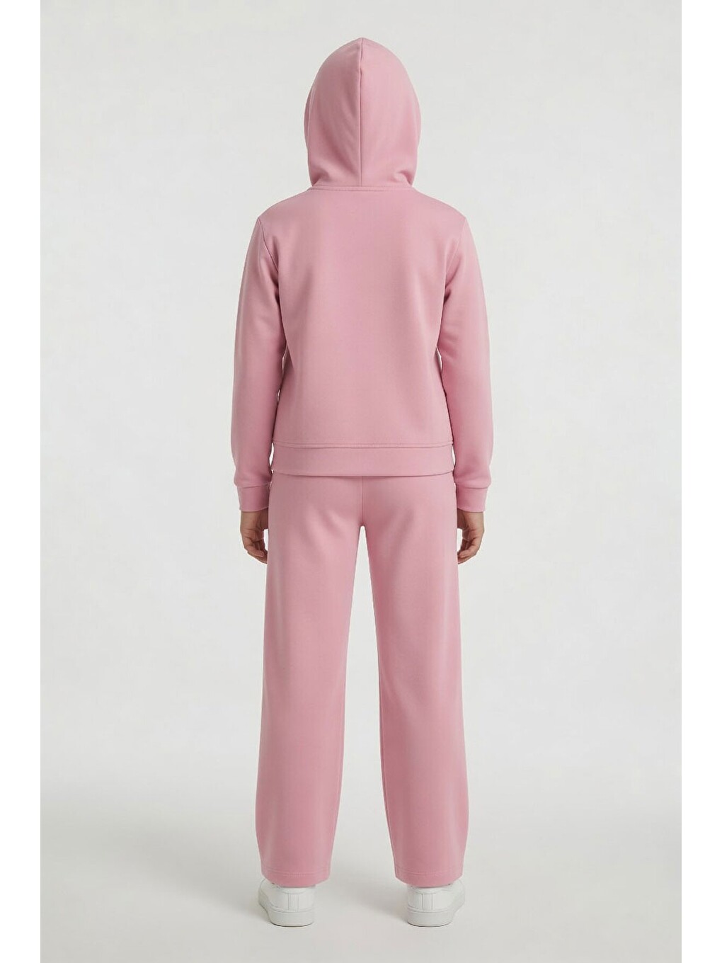 Pembe Fermuarlı Hırkalı Eşofmanlı Kız Çocuk 2li Takım 24507-2