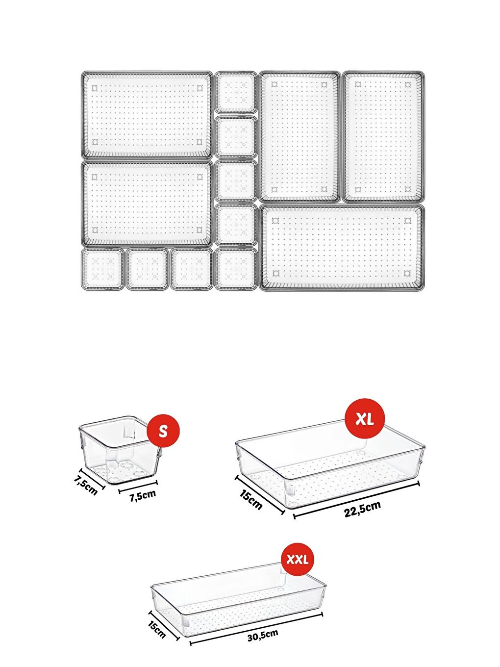13 Parça Çekmece İçi Düzenleyici  Organizer Set-1
