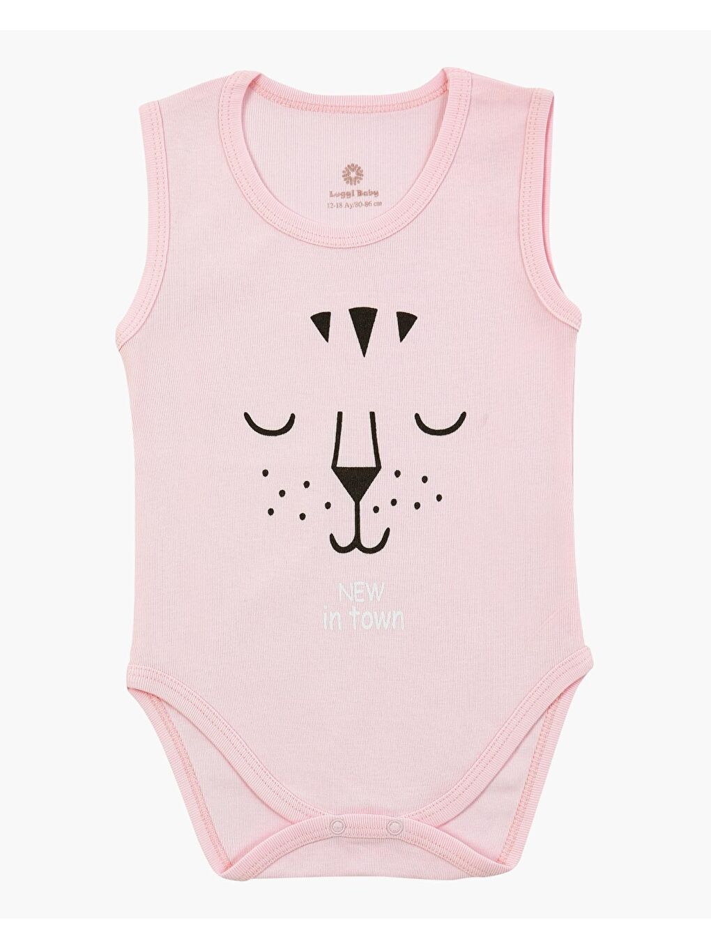 Pembe Bisiklet Yaka Kız Bebek Askılı Çıtçıtlı Body 3'lü-2