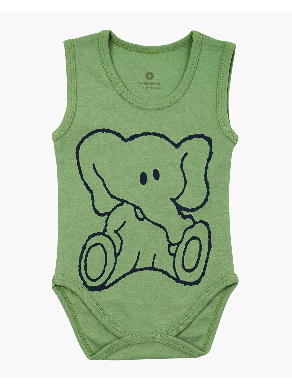 Yeşil Bisiklet Yaka Erkek Bebek Atlet Çıtçıtlı Body 3'lü-1