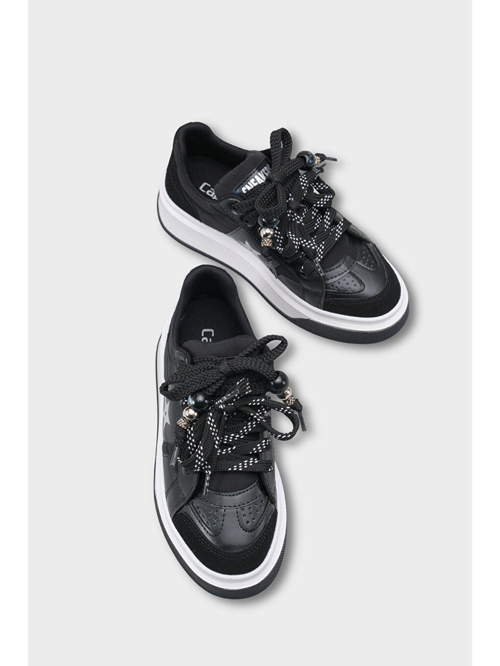Siyah Kadın Sneaker Spor Ayakkabı-5