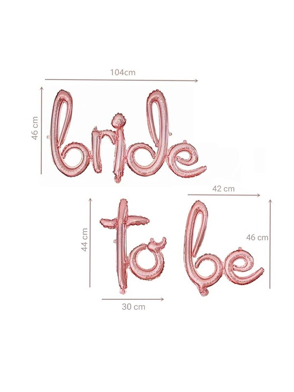 Pembe Bride To Be Folyo Balon El Yazılı Bekarlığa Veda Partisi Balonu Rose Gold-2