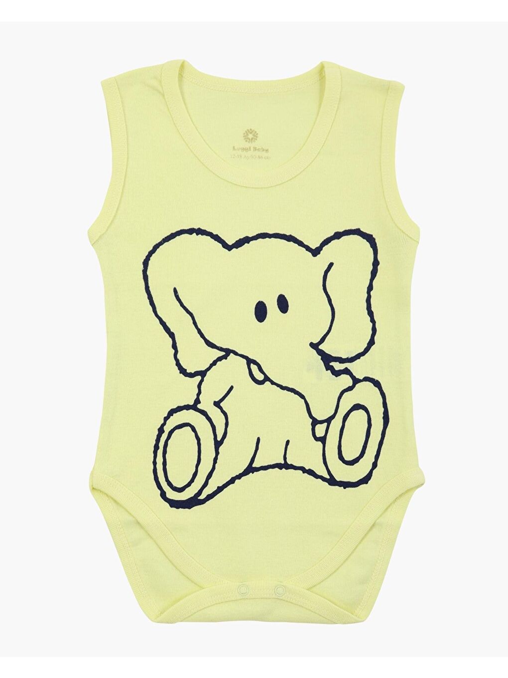 Sarı Bisiklet Yaka Erkek Bebek Atlet Çıtçıtlı Body 3'lü-1