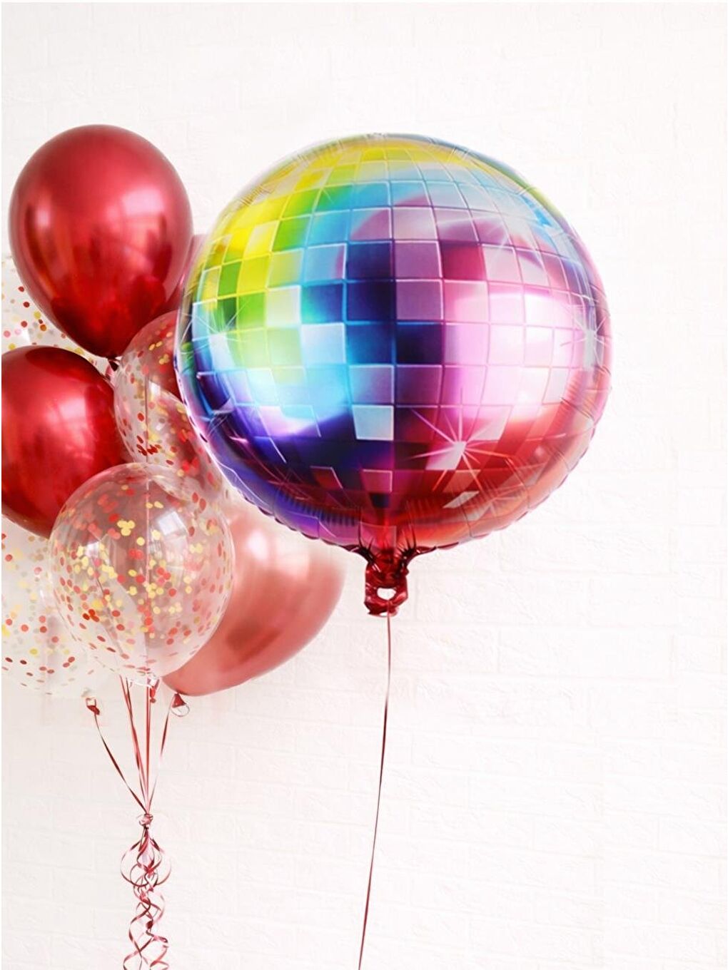 Karışık Renkli Disko Topu Folyo Balon  – Bekarlığa Veda & Doğum Günü Dekoru 60 cm