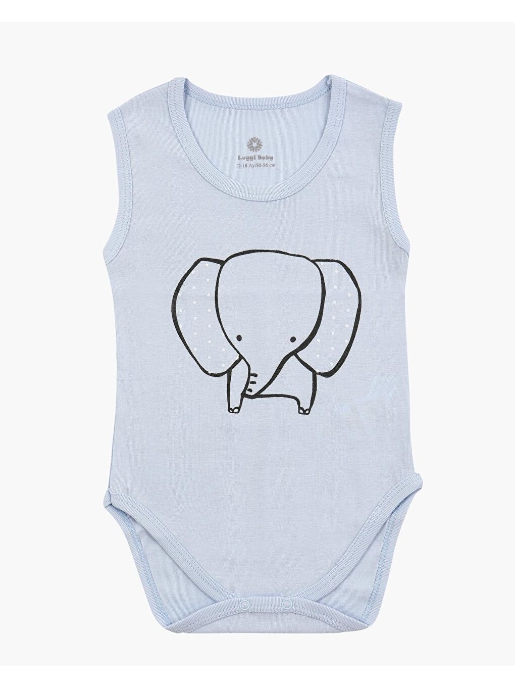 Mavi Bisiklet Yaka Erkek Bebek Atlet Çıtçıtlı Body 3'lü-1