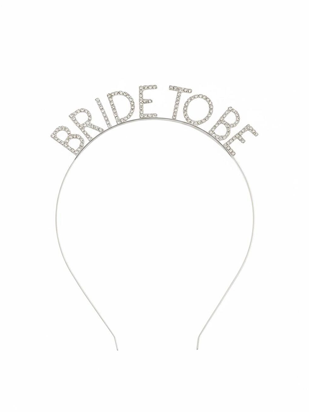 Gri Bride To Be Taç Taşlı Metal Bekarlığa Veda Parti Tacı Gümüş-1