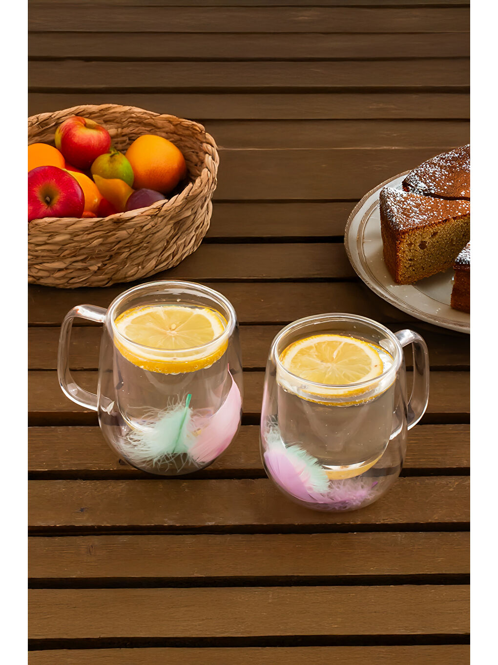 Karışık Perotti 16791 Double Feather Çift Cidarlı Kupa 2 Adet 250 ml-1