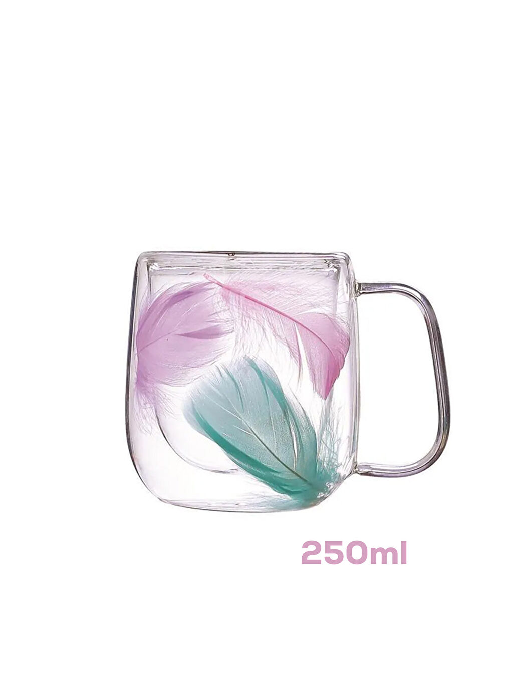 Karışık Perotti 16791 Double Feather Çift Cidarlı Kupa 2 Adet 250 ml-2