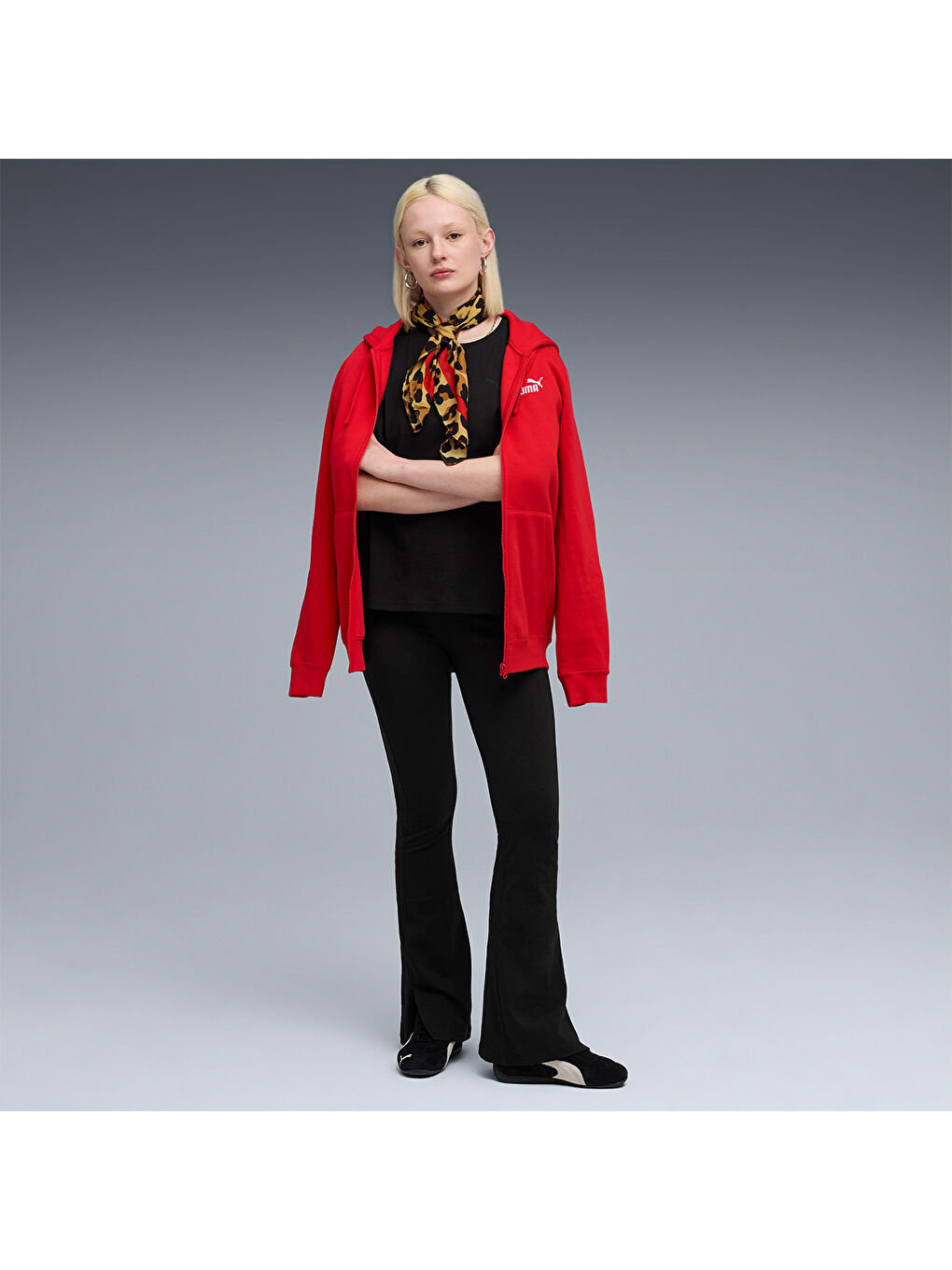 Her Oversized Kadın Siyah Tişört-2