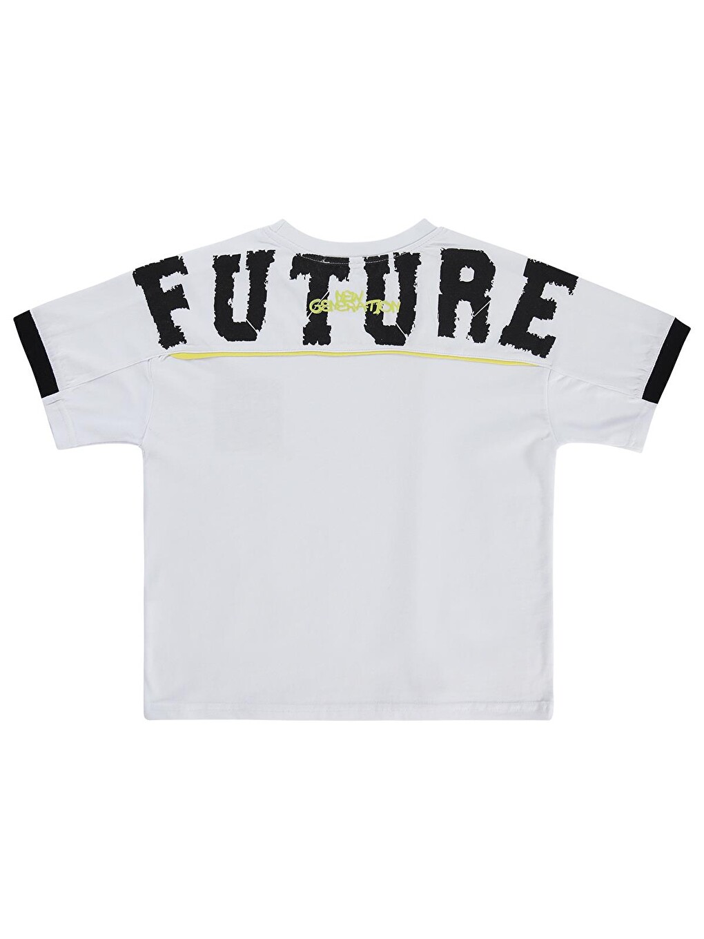 Boys Future Baskılı 10-13 Yaş Tişört - Beyaz-1