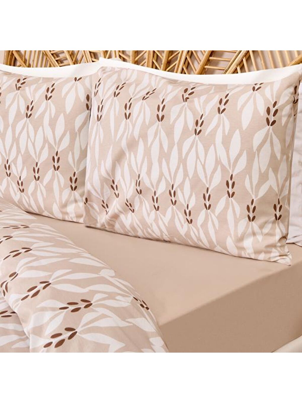 Soft Patras Çift Kişilik Nevresim Takımı - Bej-4