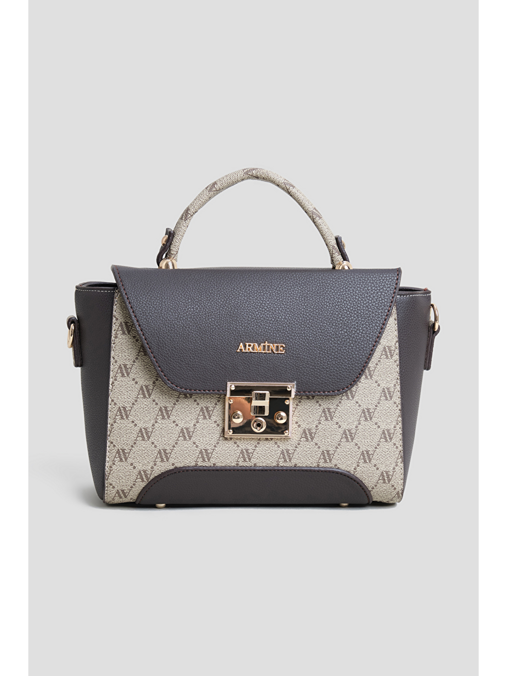 Bej Noktalı Çanta Vizon