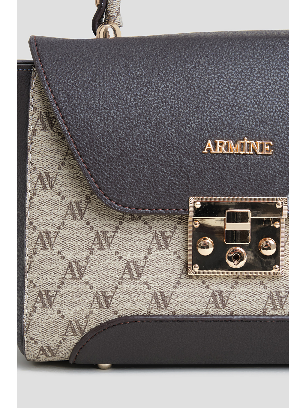 Bej Noktalı Çanta Vizon-1