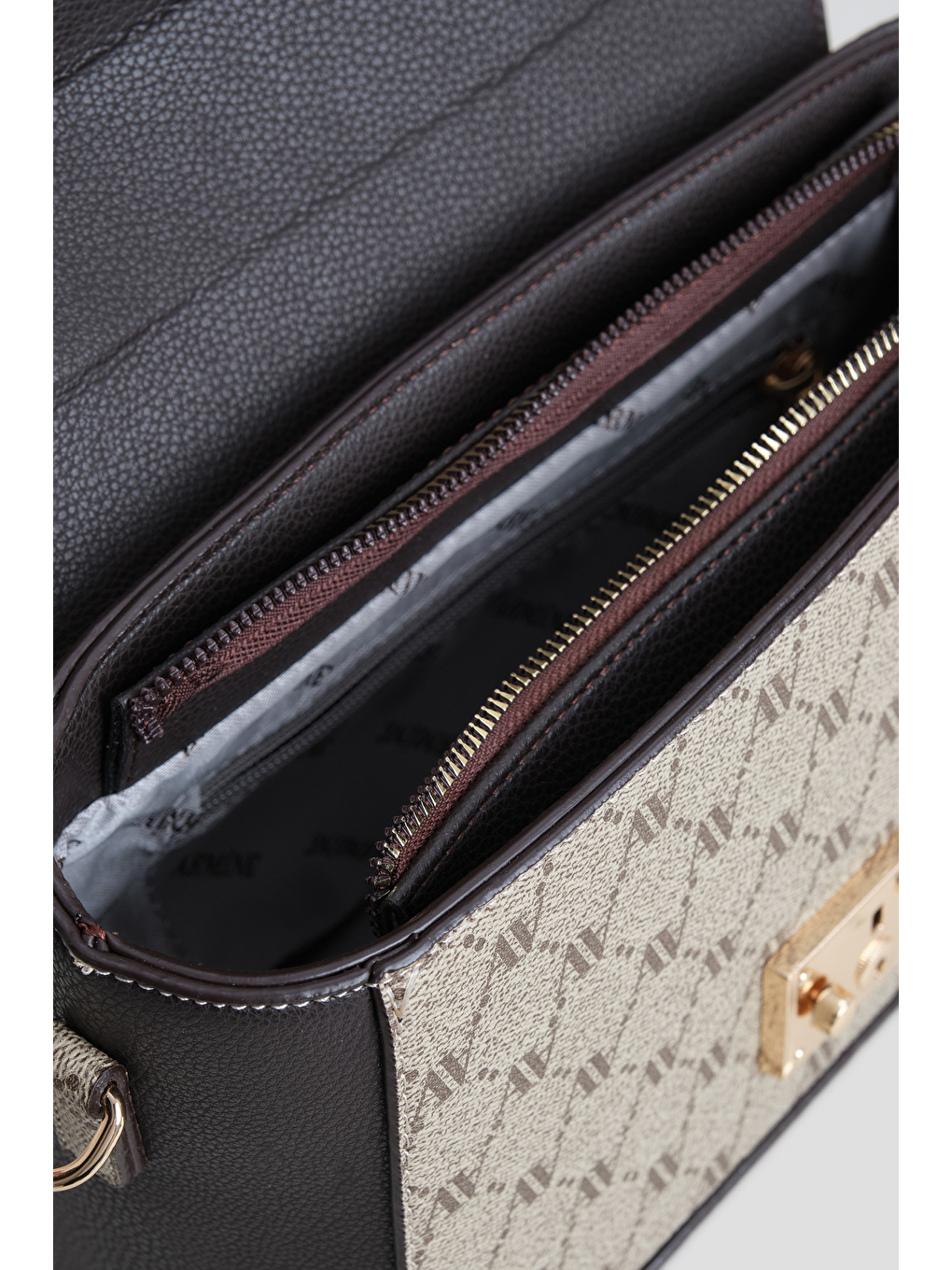 Bej Noktalı Çanta Vizon-2