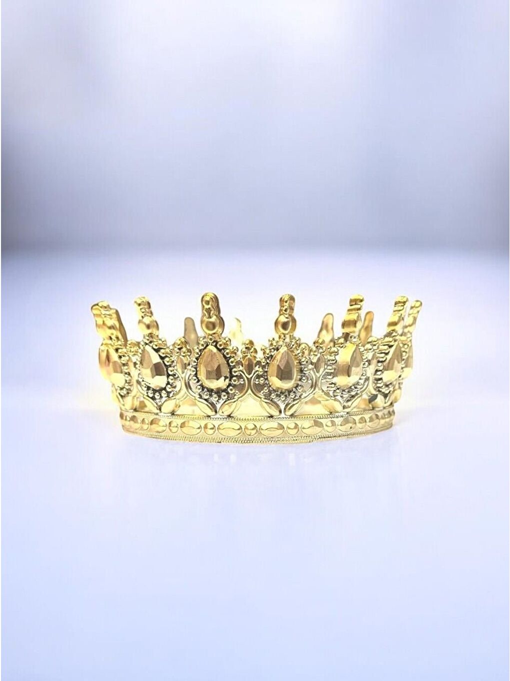 Sarı Pasta Üstü Tacı Mika Doğum Günü Taç Gold-1