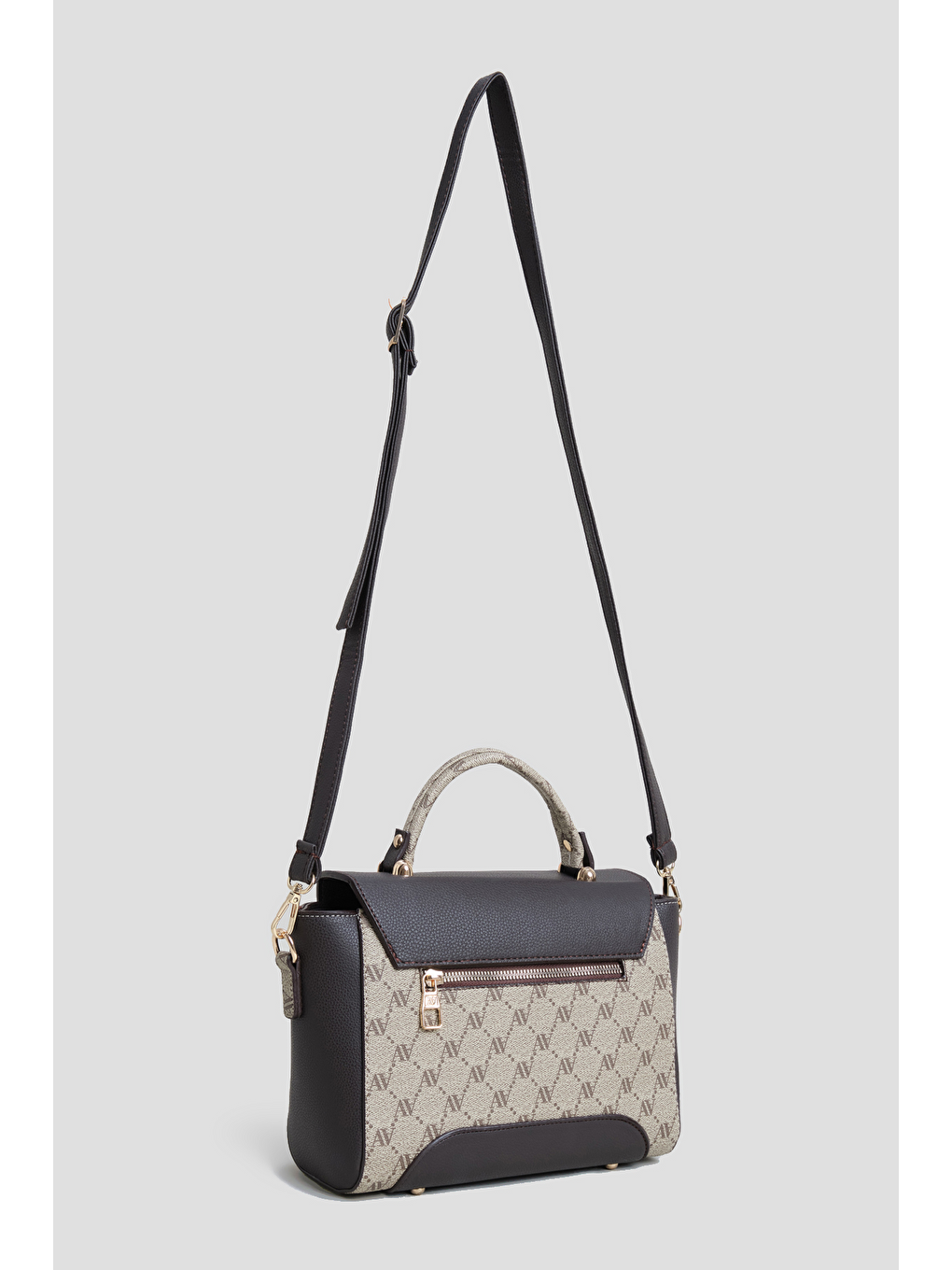 Bej Noktalı Çanta Vizon-3