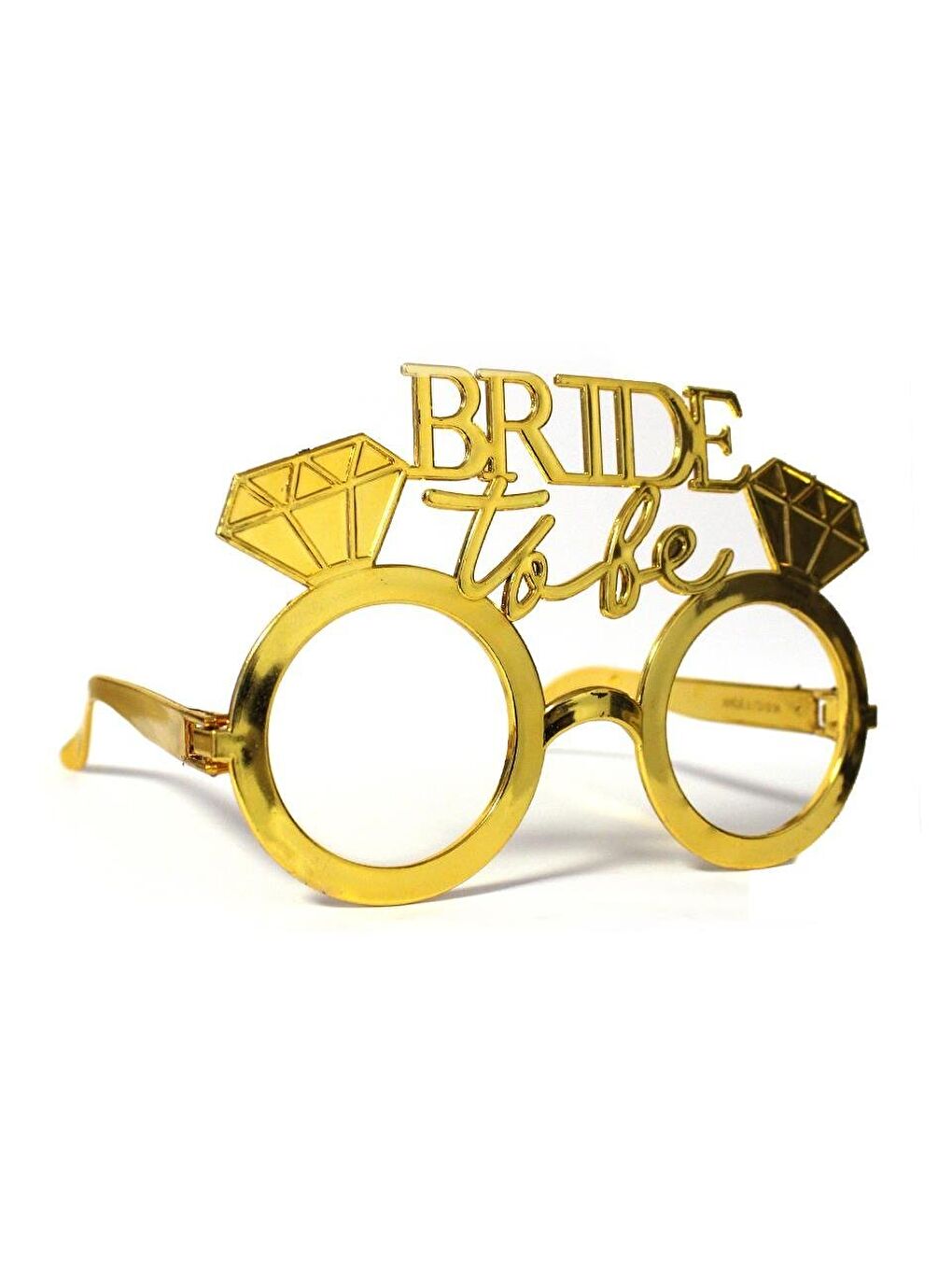 Sarı Bride to be Bekarlığa Veda Partisi Gözlüğü Tek Taşlı Bride Gözlük Altın-1
