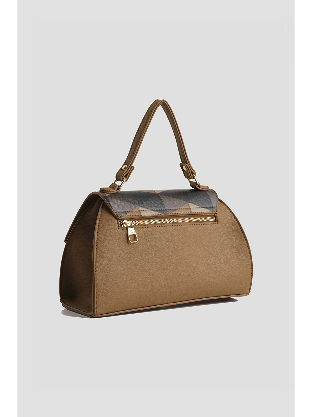 Kahverengi Ekose Çanta Taba-3