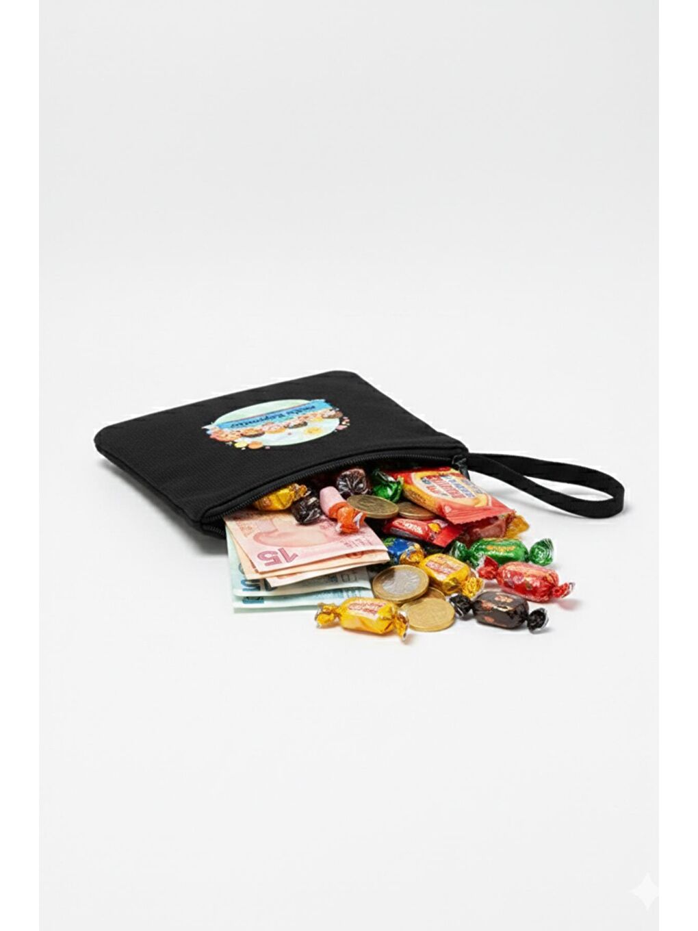 Siyah Mutlu Bayramlar Baskılı Çocuk Hediyelik Çanta – 10 Adet-7