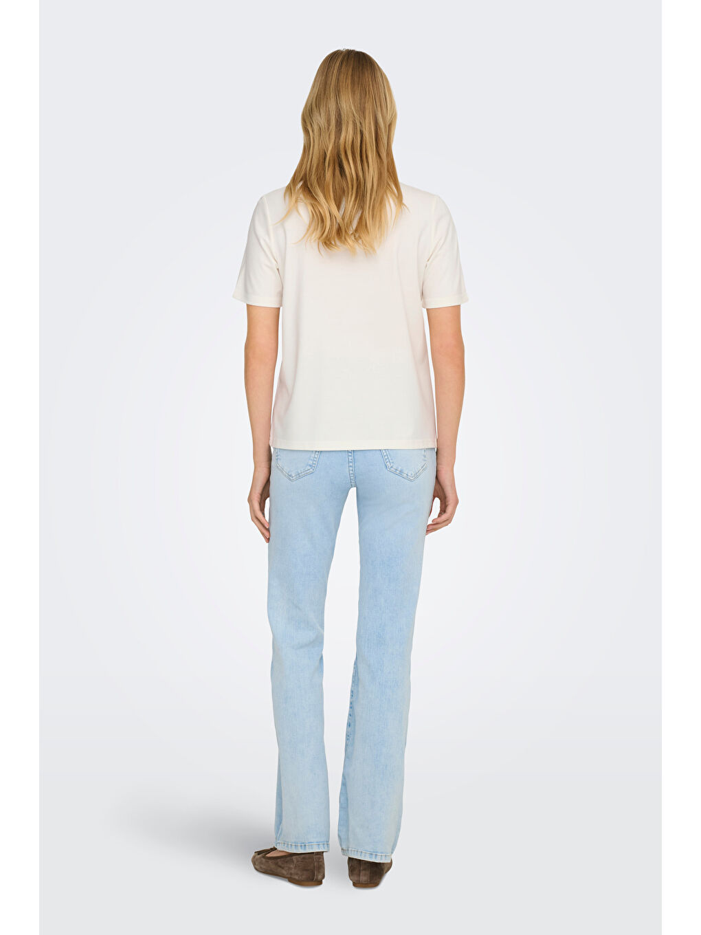 Ekru Onlsophia Regular Fit Bisiklet Yaka T Shirt 15368560-2