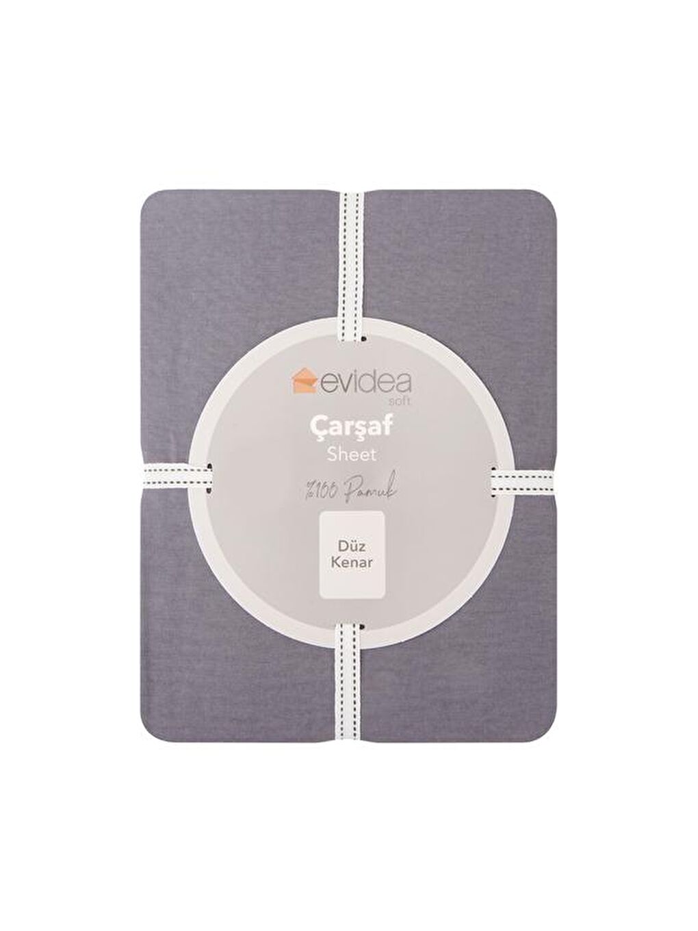 Soft Tek Kişilik Düz Kenar Çarşaf - Antrasit - 160x240 cm-3