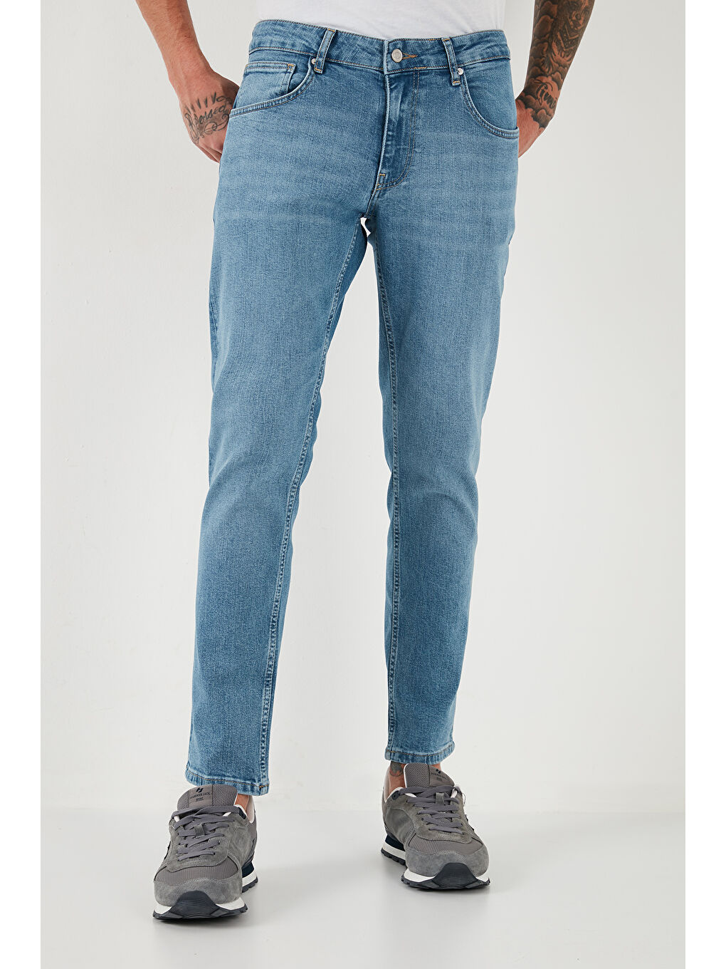 Buratti Mavi Pamuklu Regular Fit Normal Bel Boru Paça Jeans 2212S181PARMA