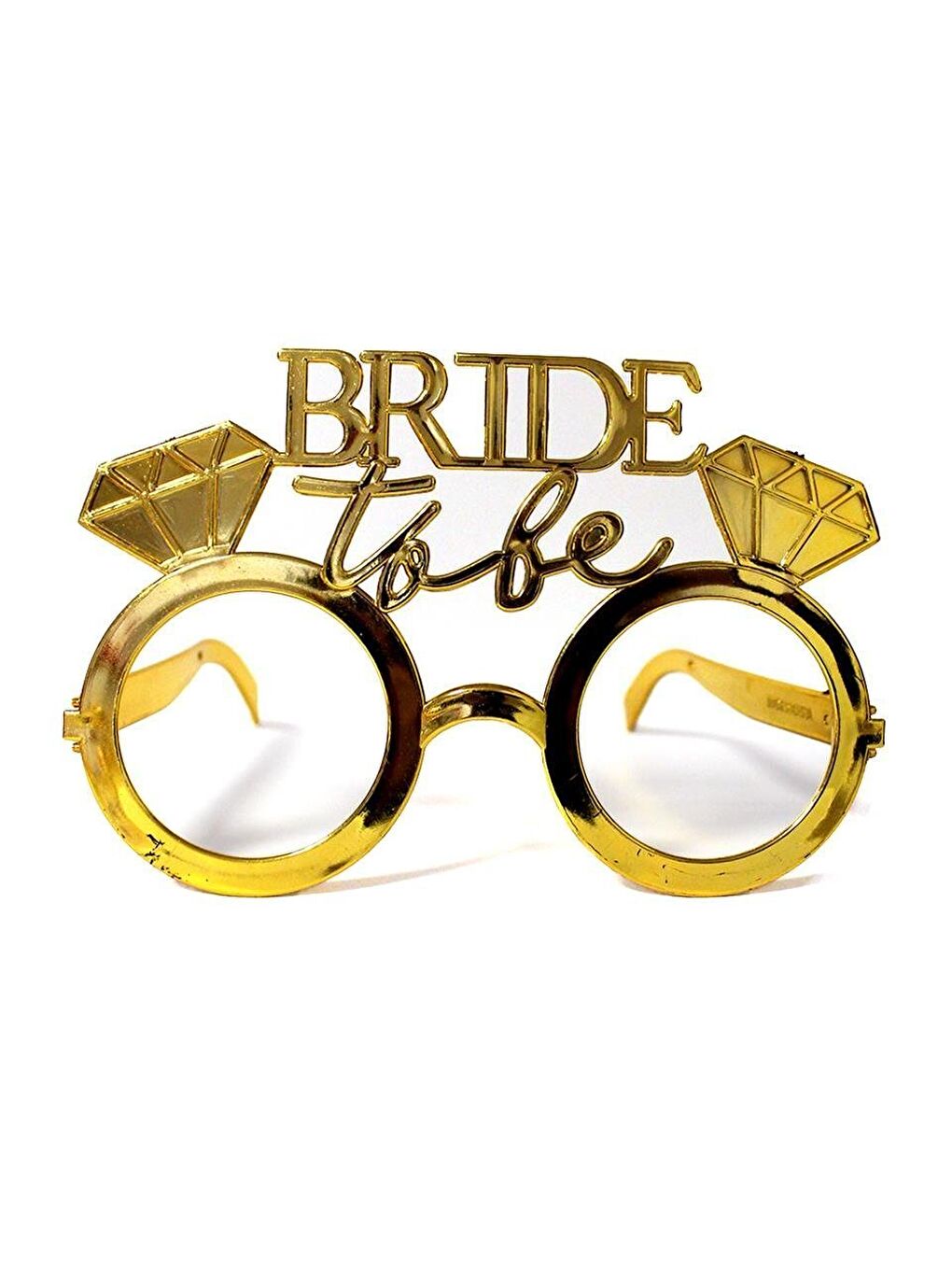 Sarı Bride to be Bekarlığa Veda Partisi Gözlüğü Tek Taşlı Bride Gözlük Altın-2