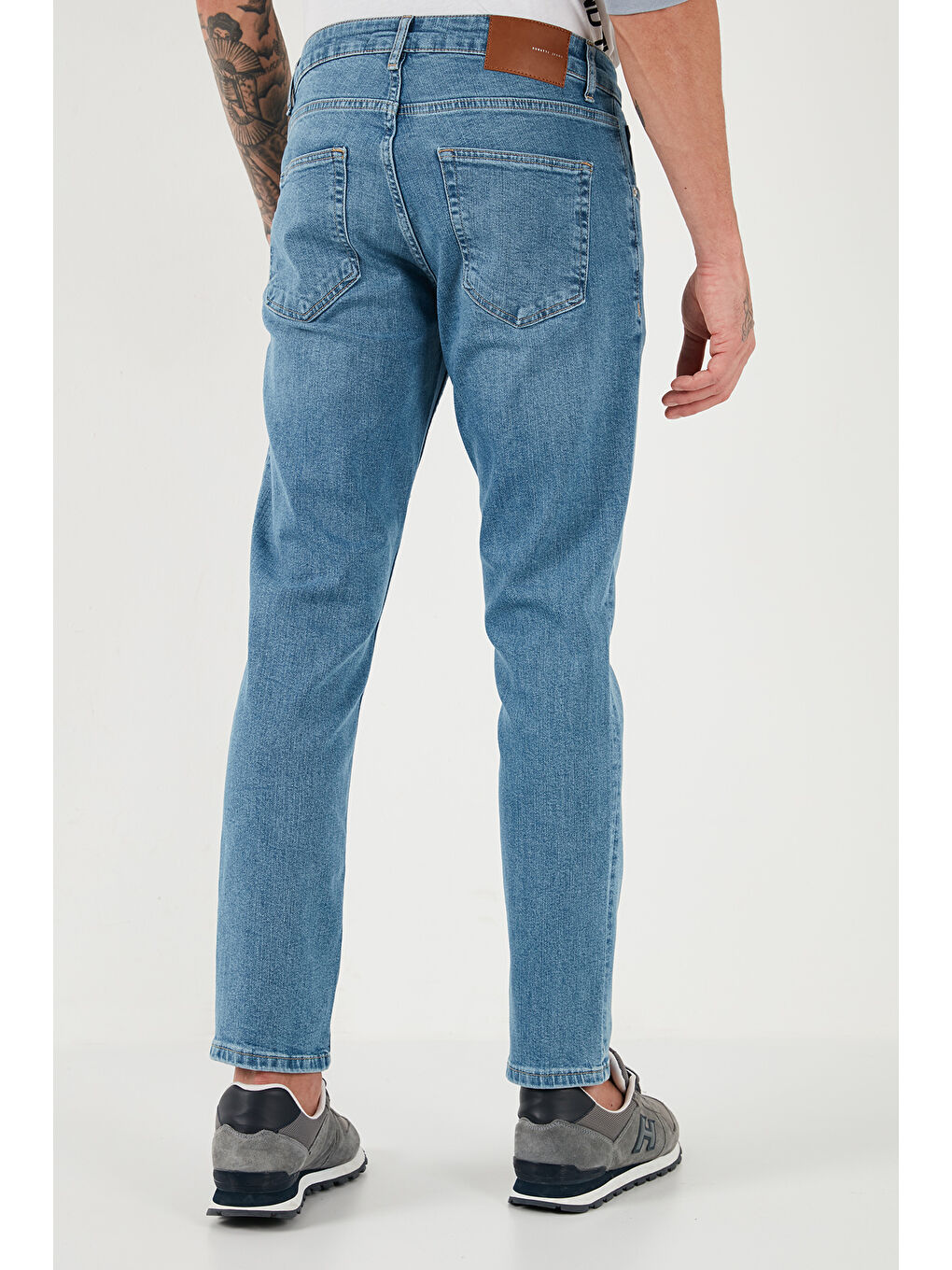 Buratti Mavi Pamuklu Regular Fit Normal Bel Boru Paça Jeans 2212S181PARMA - 5