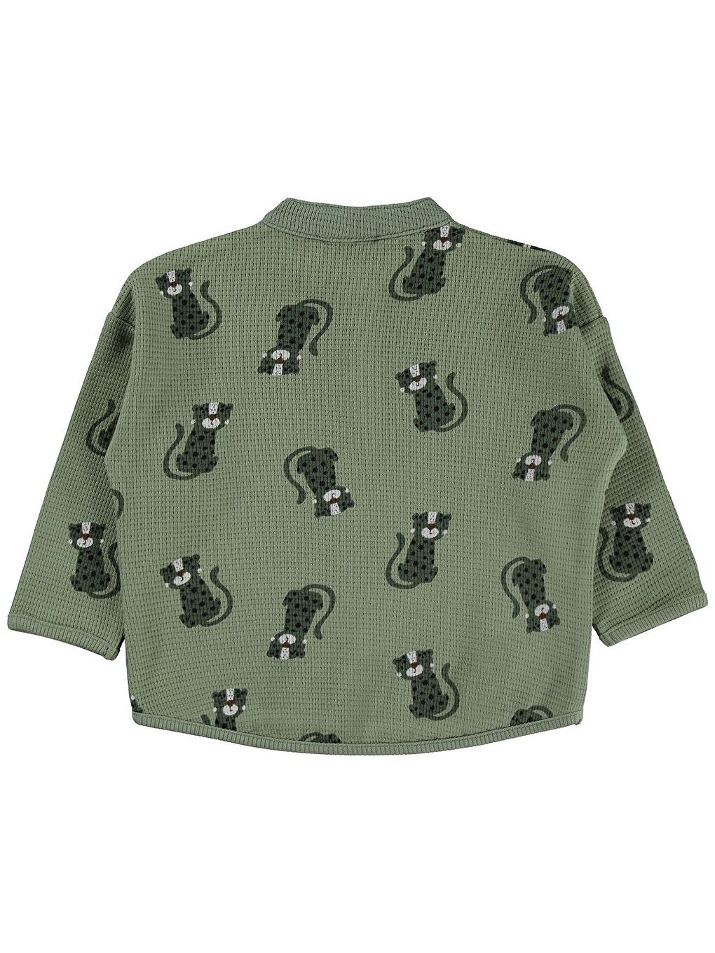 Baby Cute Tiger Baskılı 6-18 Ay Sweatshirt - Haki 12-18 Ay-1