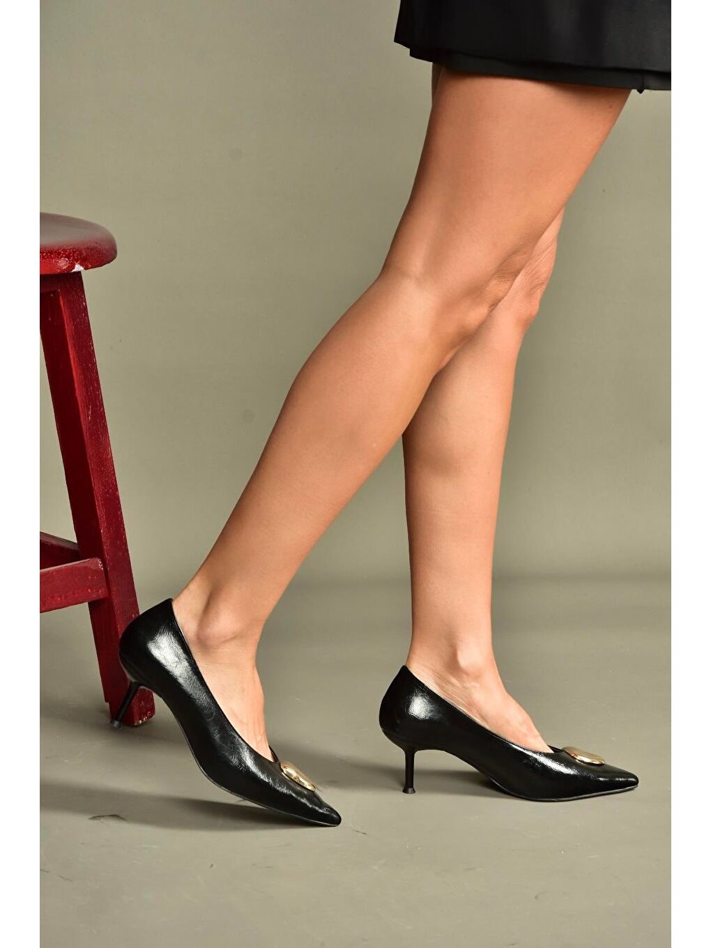 Siyah Kadın Topuklu Ayakkabı V820621760-3