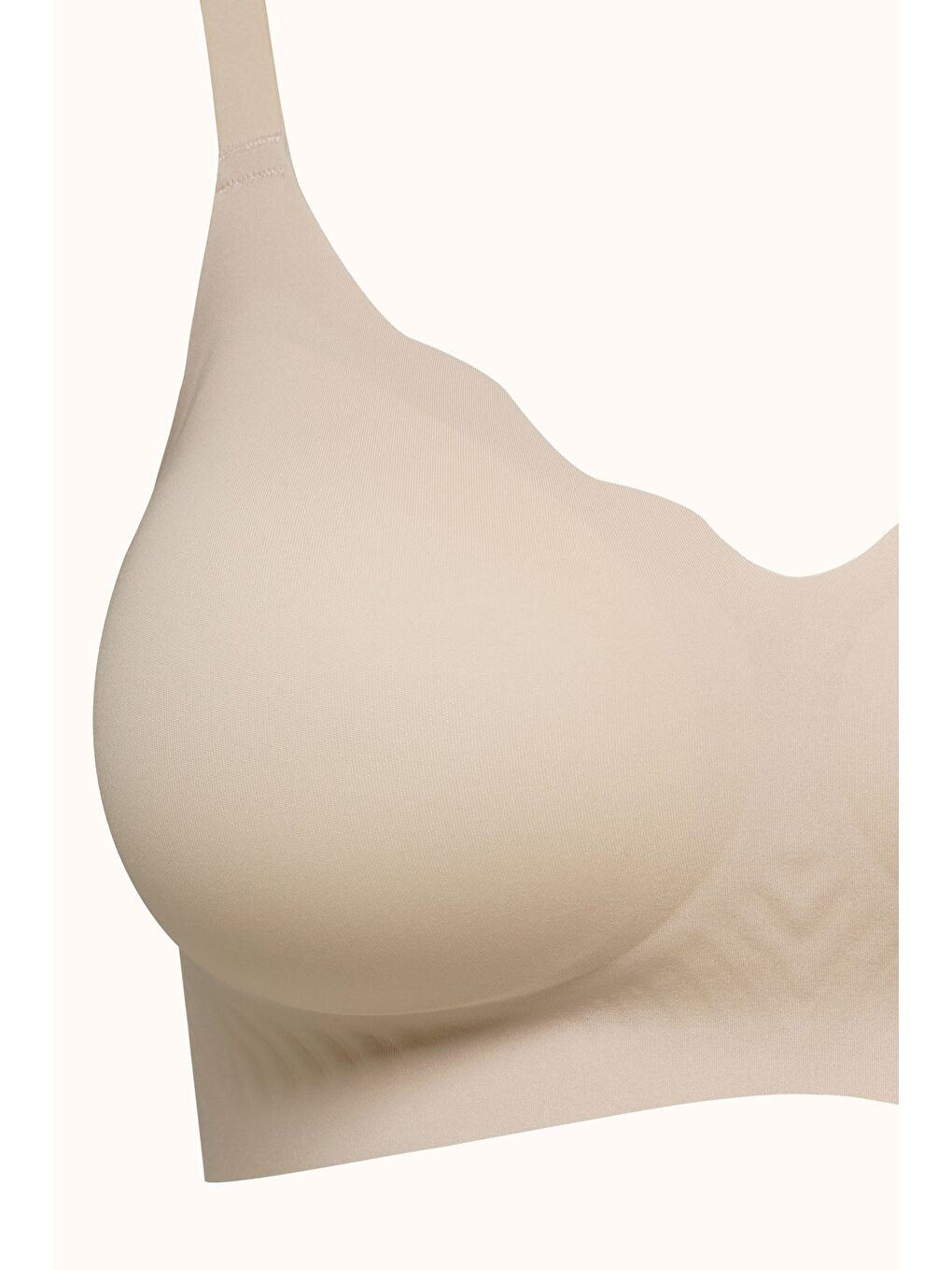 Bej Balensiz Dikişsiz Lazer Kesim Pedli Sütyen Cc418 Ten-1