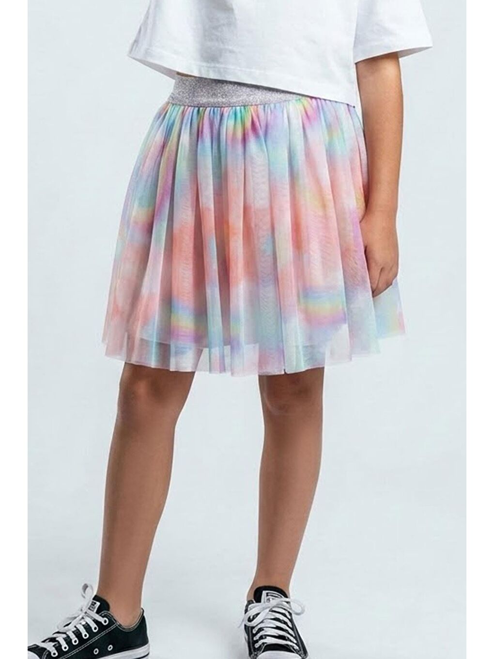 Kız Çocuk Tütü Etek Gökyüzü Temalı Desenli Karışık Renk (5-10 Yaş)