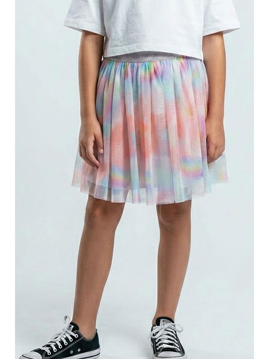 Kız Çocuk Tütü Etek Gökyüzü Temalı Desenli Karışık Renk (5-10 Yaş)-1