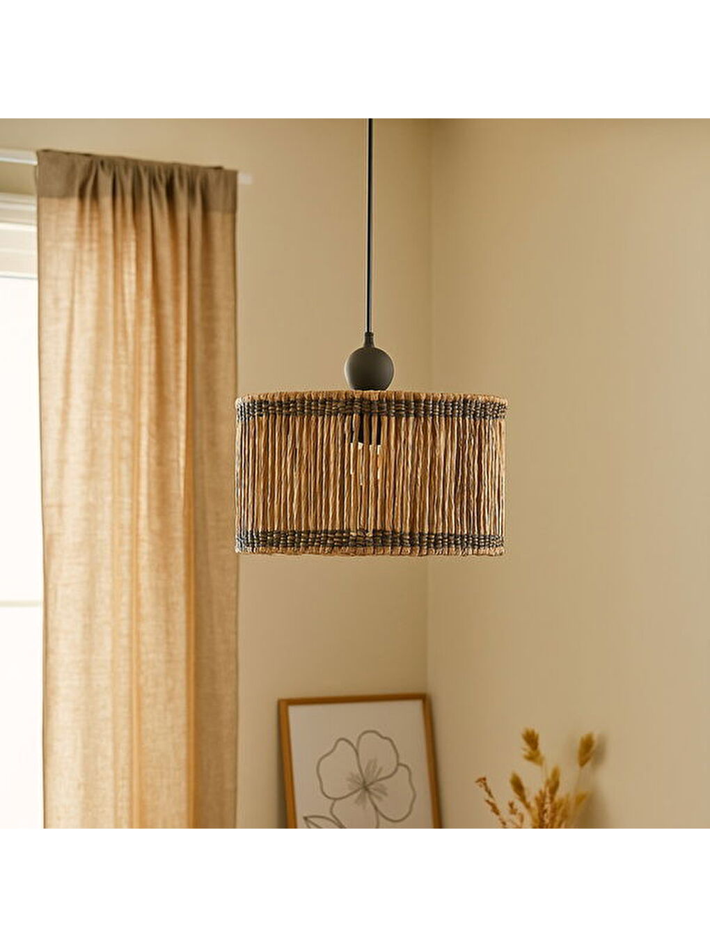 Brise Handmade Avize - Kahverengi / Antrasit - 20x30x30 cm