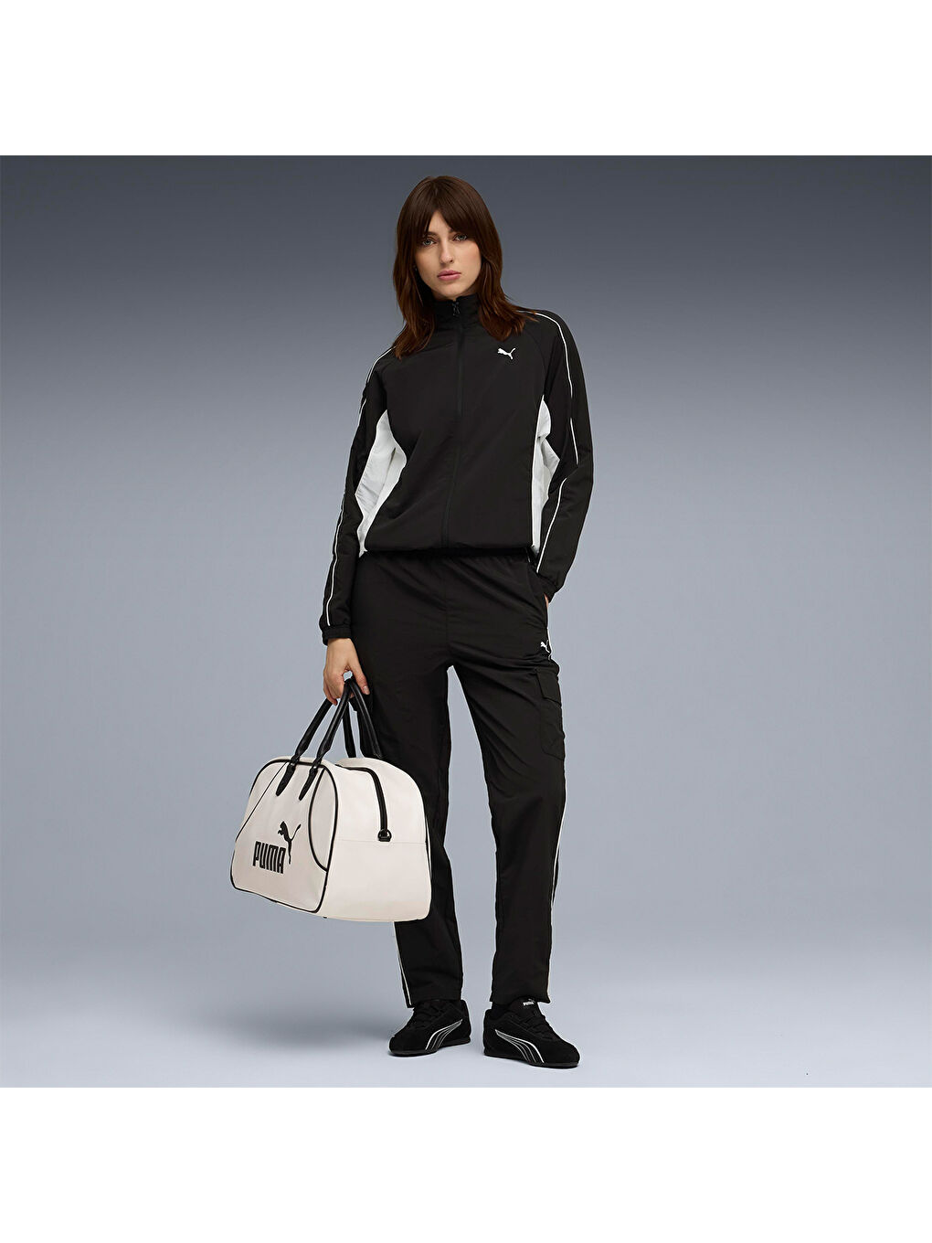 Short Woven Kadın Siyah Pantolon-2